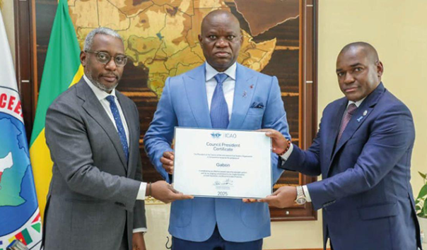 Gabon receives ICAO Council President Certificate