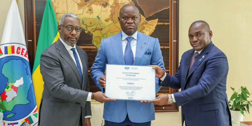 Gabon receives ICAO Council President Certificate